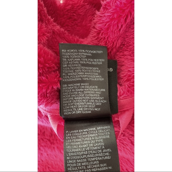 The North Face Fleece Zip Front Jacket, Pink, Size Large 14/16 - Picture 5 of 5